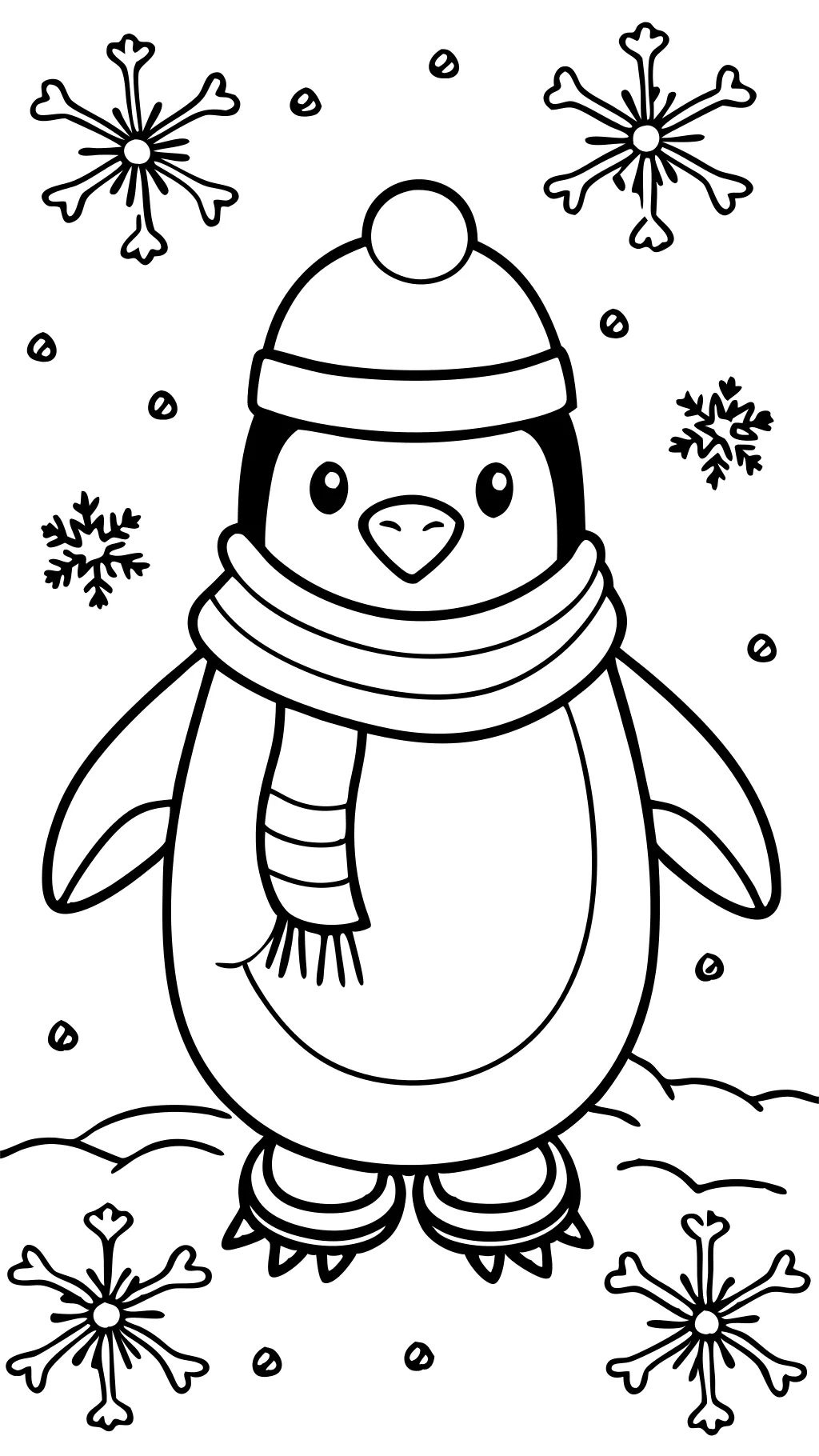 páginas para colorear gratis de pingüinos